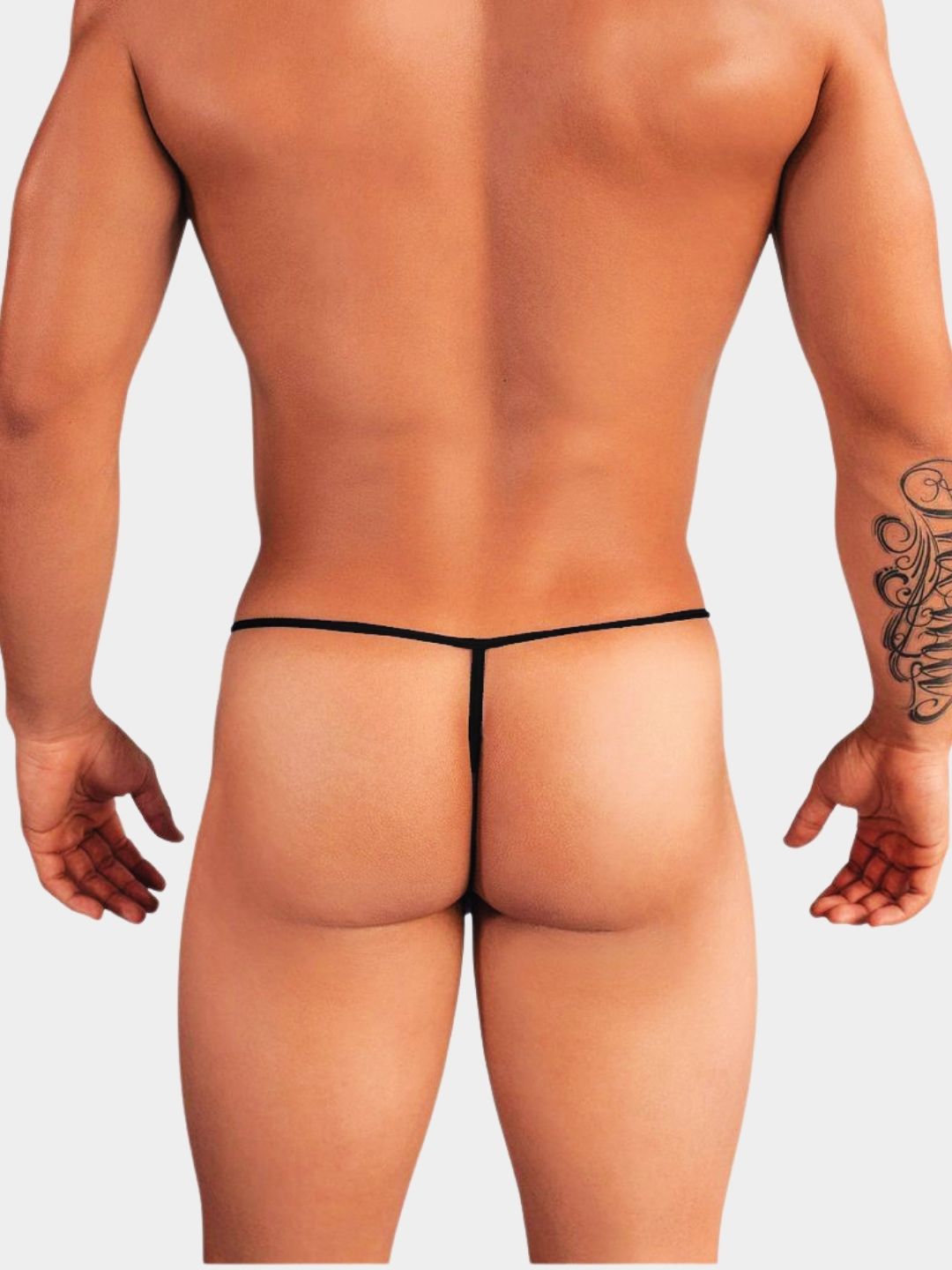 Men Solid Micro Pouch G-String Thong