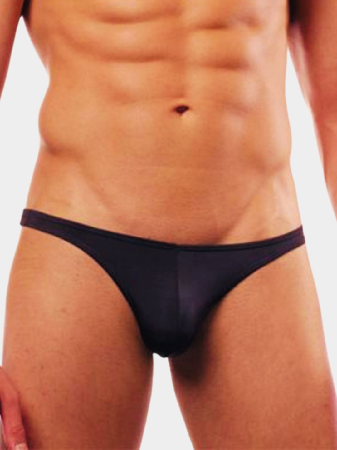 Men Solid Low-Rise Thong Brief