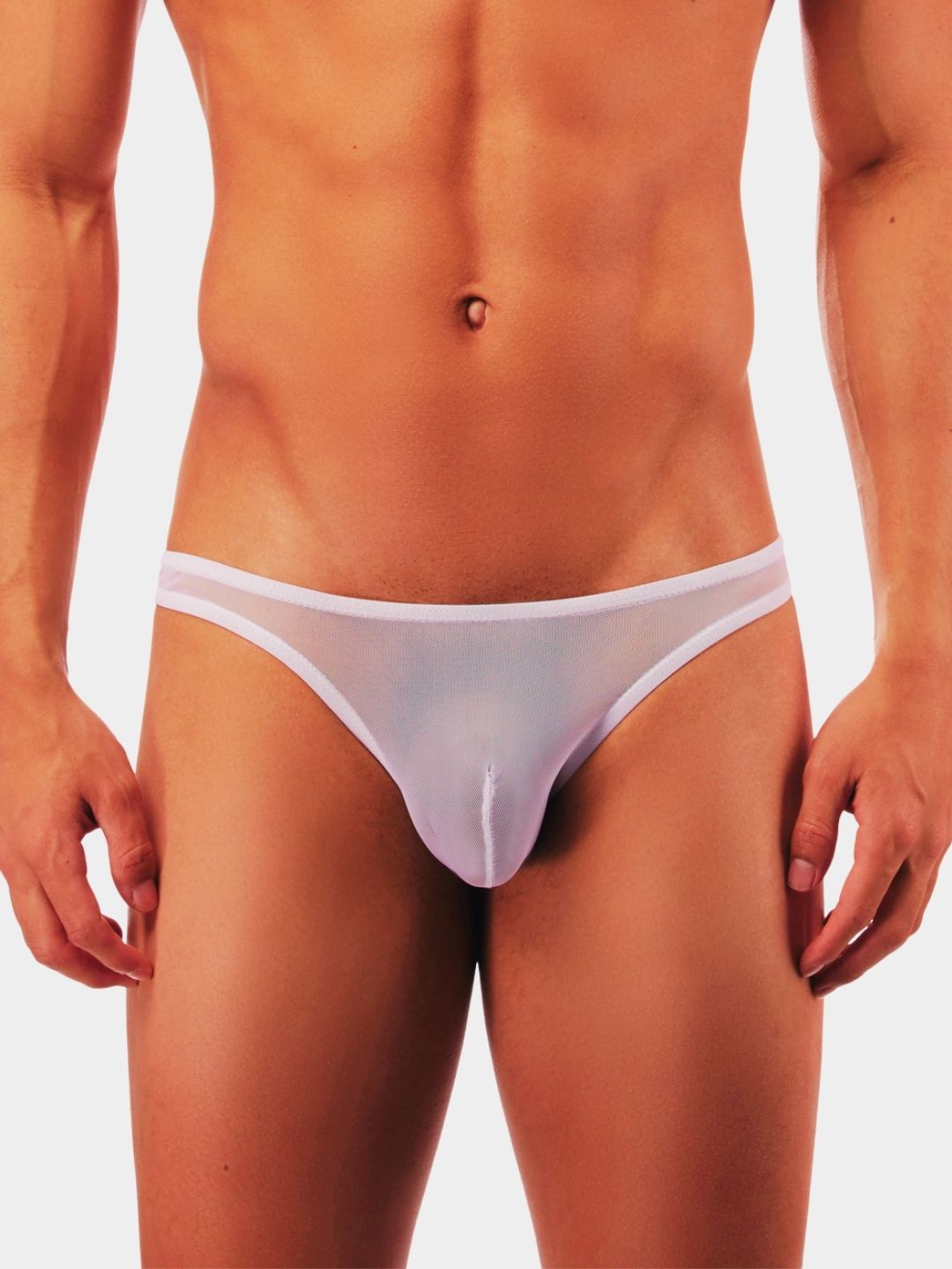 Men's Sheer Mesh Bikini Briefs