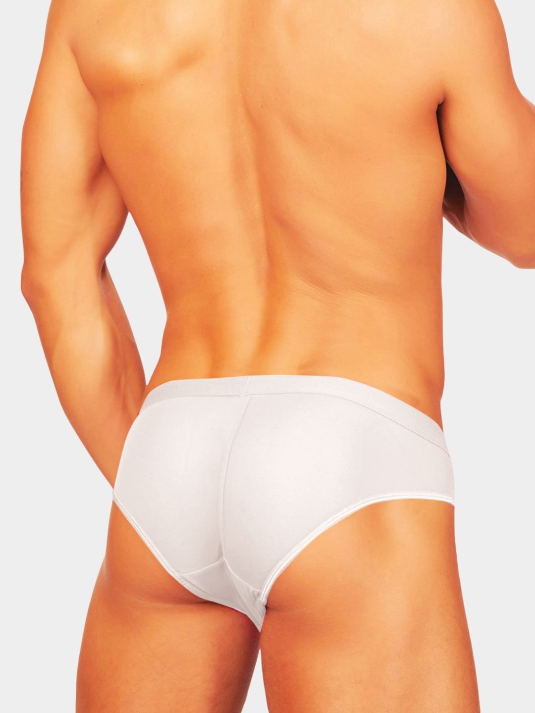 Men Solid Sheer Mesh Bikini Briefs
