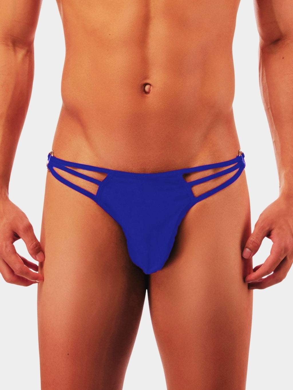 Men's Triple Strap Ring-Detail Thong