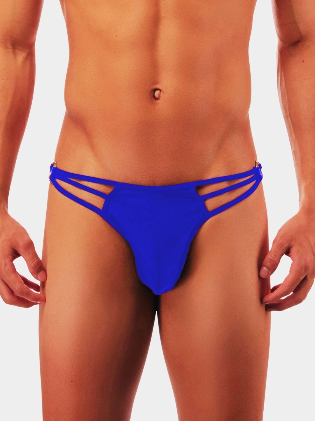 Men's Triple Strap Ring-Detail Thong