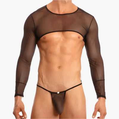 Crossdresser Crop Top Thong Set