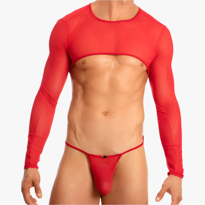 Crossdresser Crop Top Thong Set