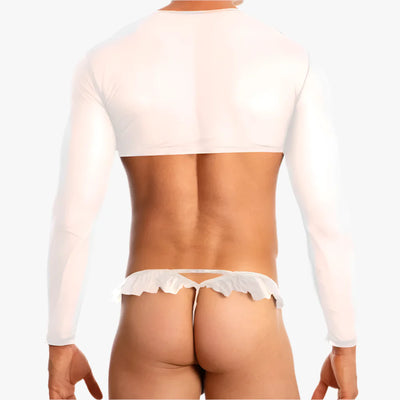 Crossdresser Crop Top Thong Set