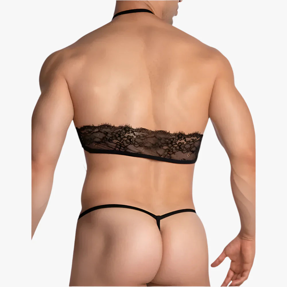 Crossdresser Strappy Lace Bodysuit