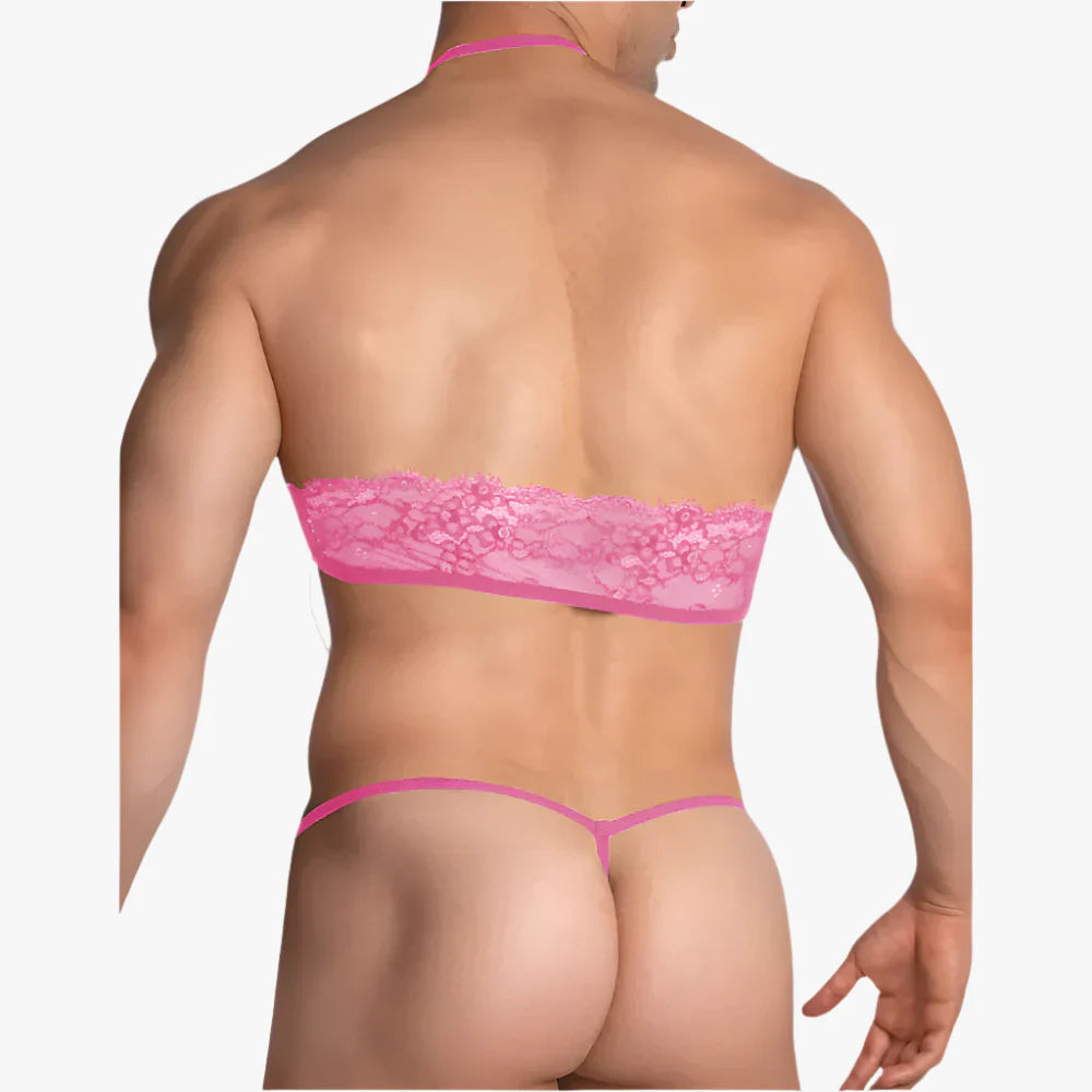 Crossdresser Strappy Lace Bodysuit